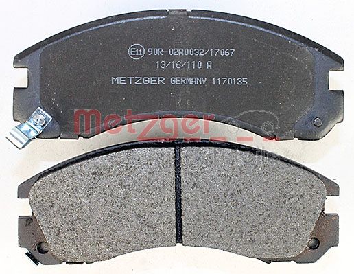 METZGER 1170135 GREENPARTS Bremsbelagsatz, Scheibenbremse